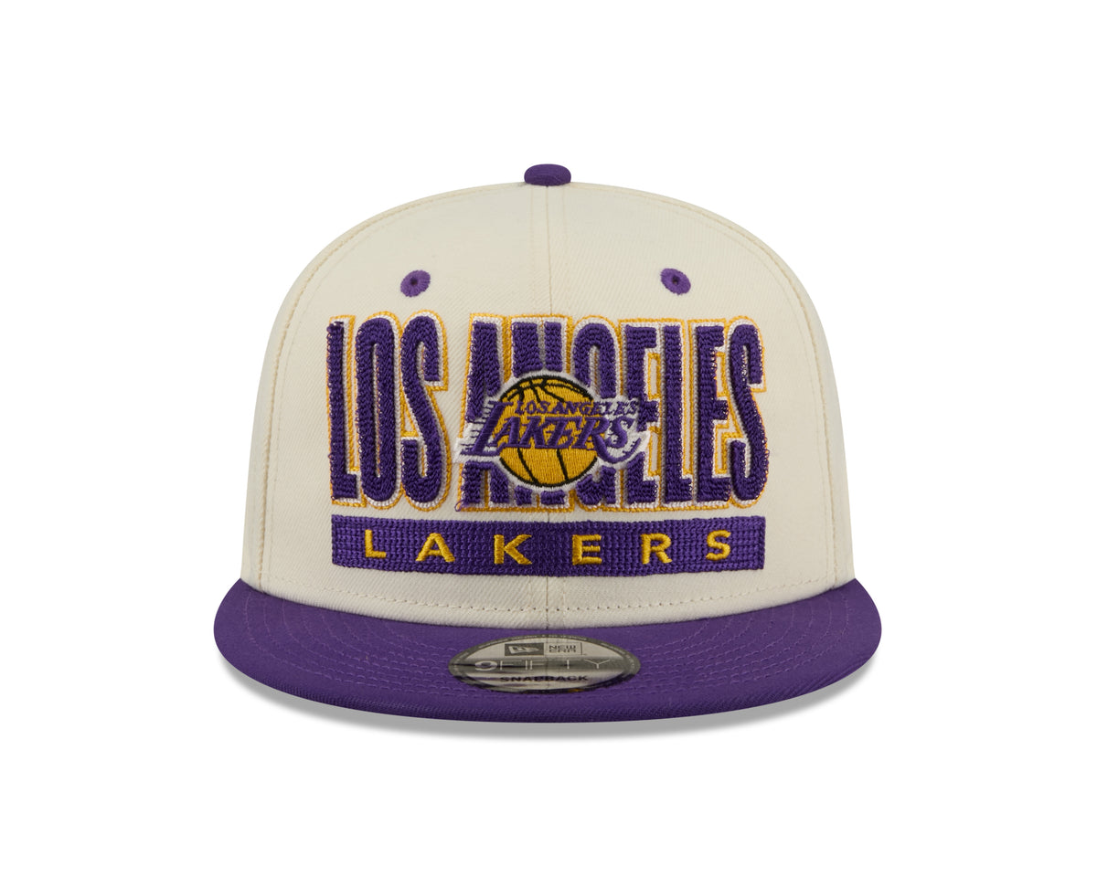 New Era Los Angeles Lakers 9FIFTY Snapback —Beige et Violet