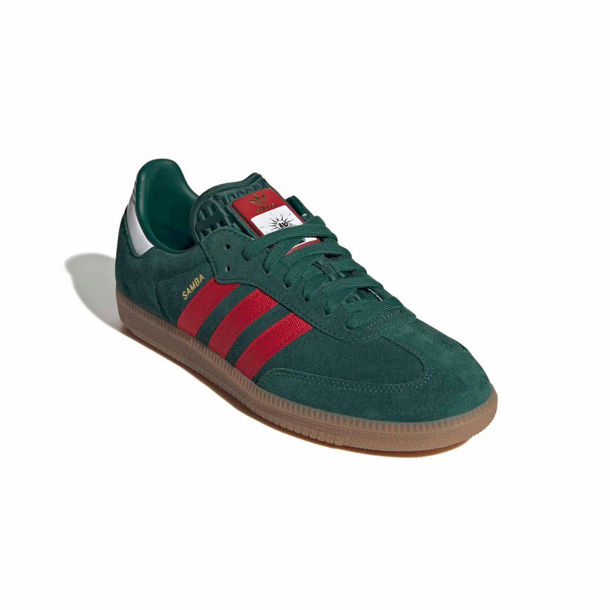 Adidas Samba OG — Green and Red (Men's)