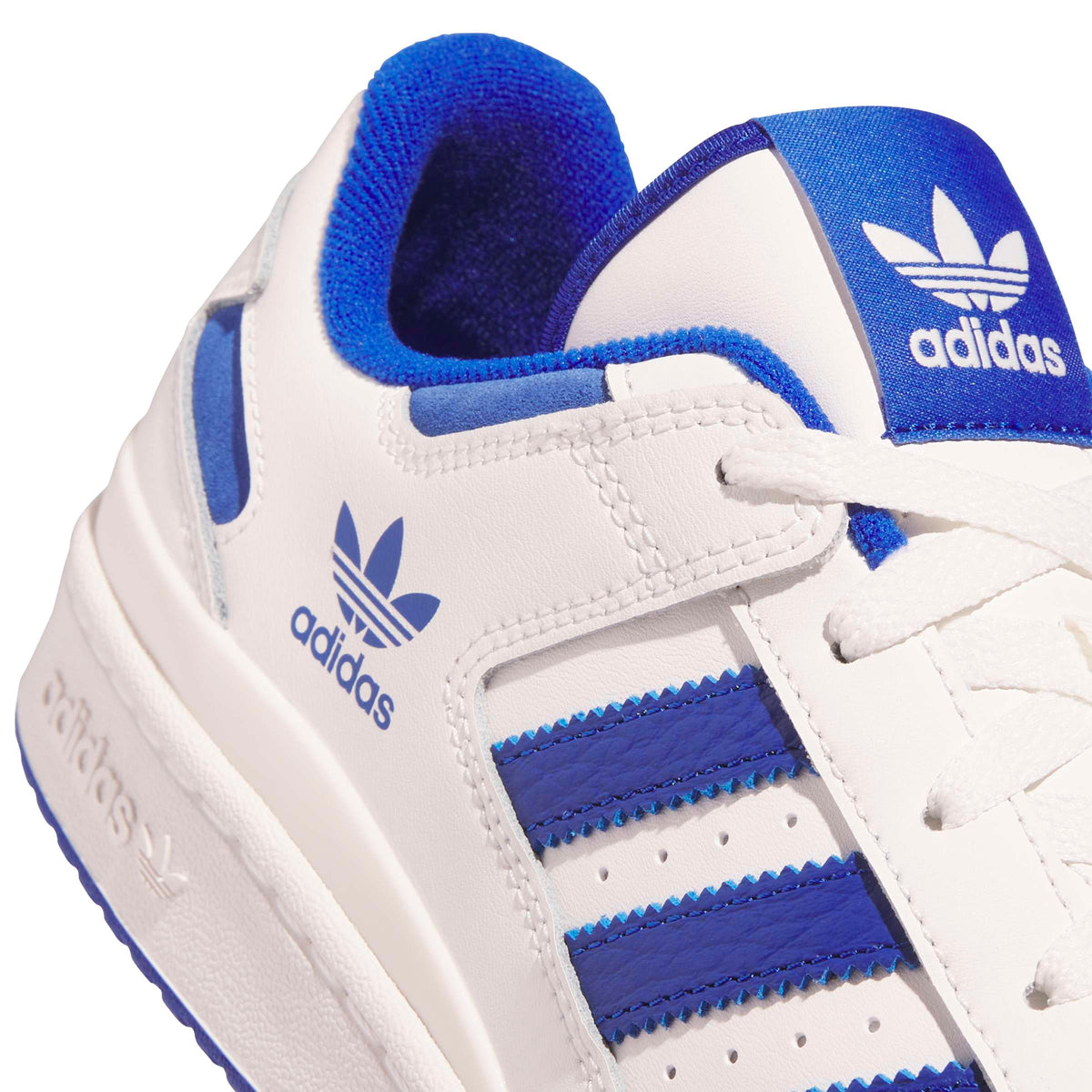 Adidas Forum Low CL — Blanc et bleu roi (Homme)