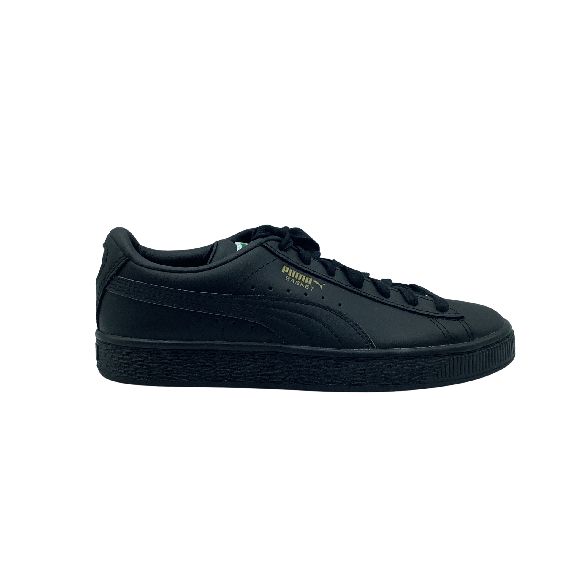 Puma basket black and on sale gold