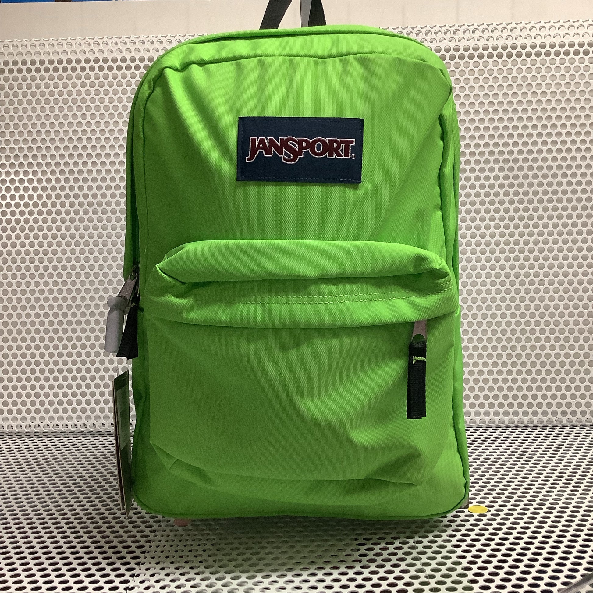 Neon green cheap jansport backpack